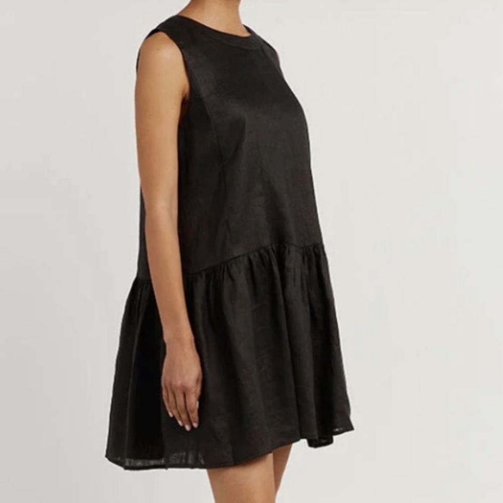 DISSH Black Joie Sleeveless Linen Dress Size 8